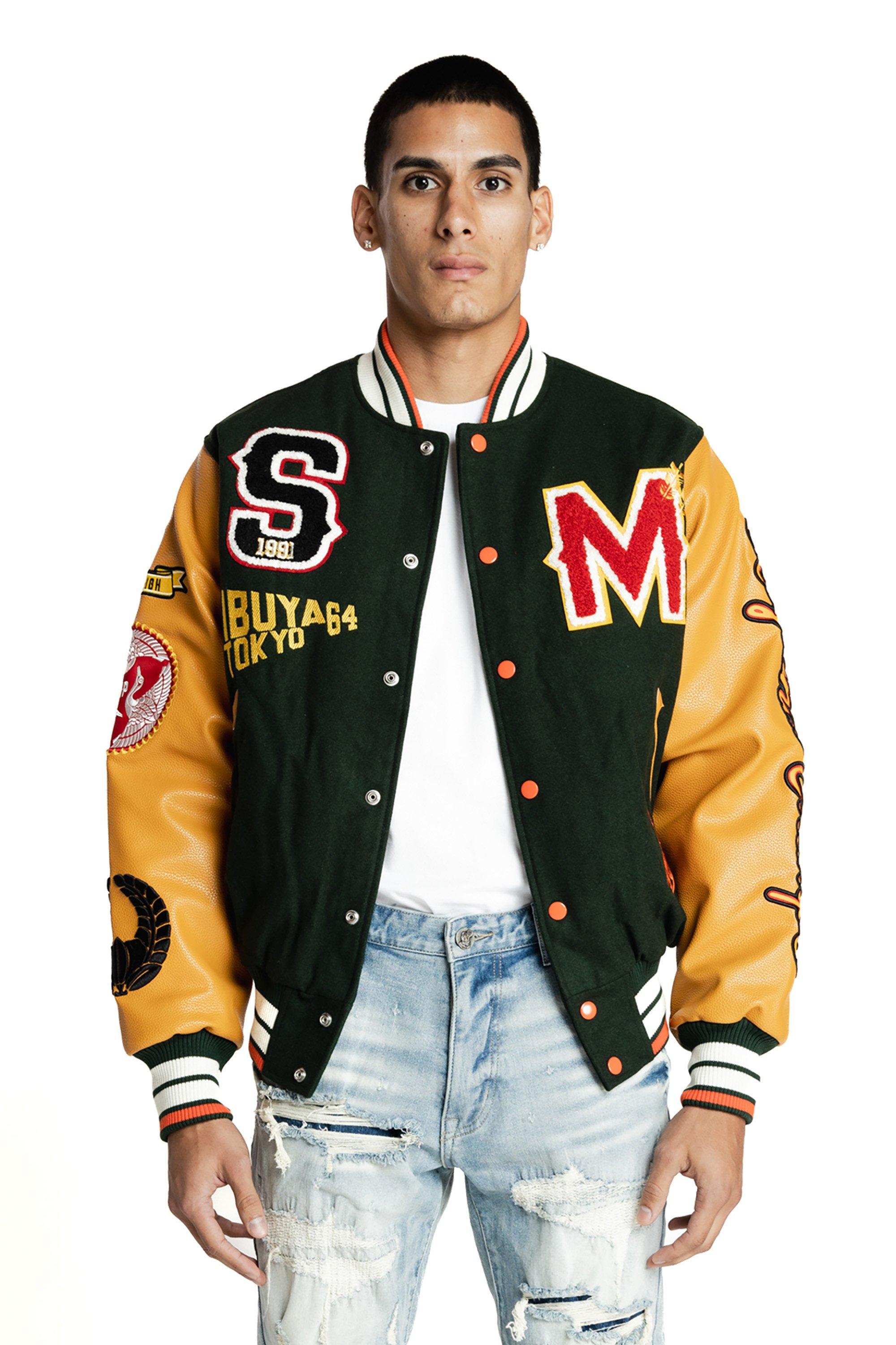 Smoke Rise Men's Wool Varsity Jacket​ - Green